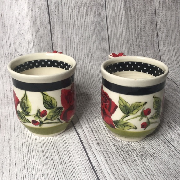Two 3-D Floral Mugs by Heather Goldminc - Picture 4 of 14